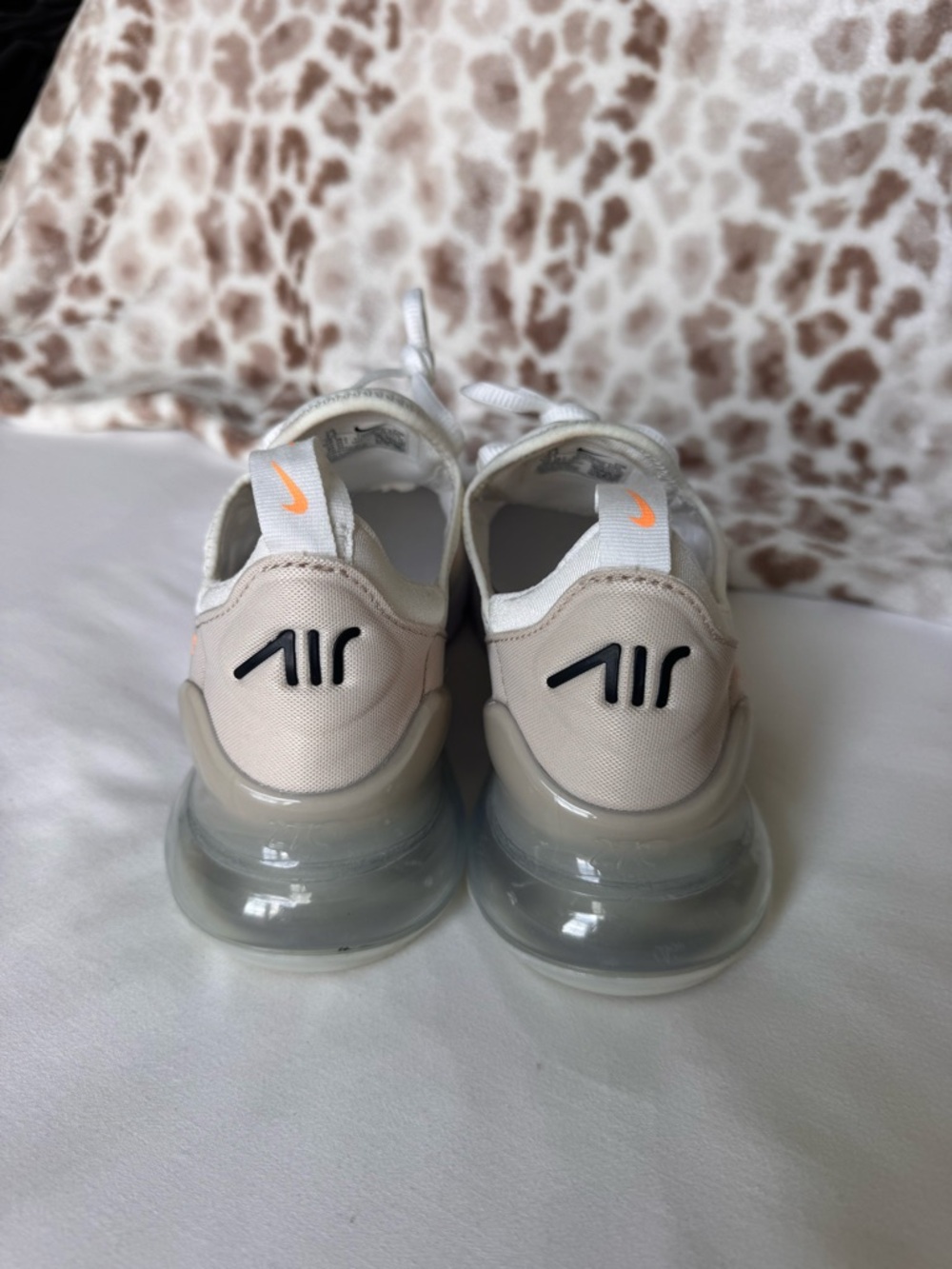 Nike White Sneakers with Orange Insole Logo - Picture 3 of 5
